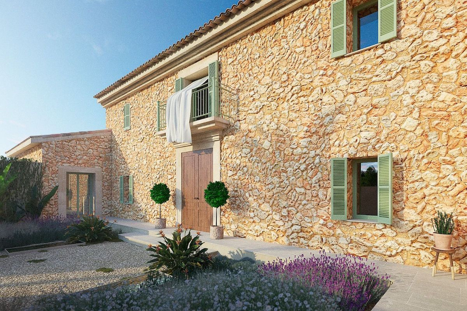 Finca de piedra natural