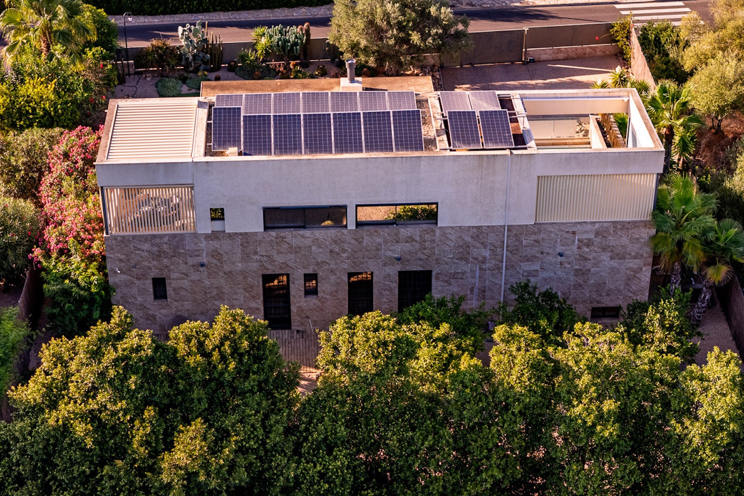 Vista trasera de la casa