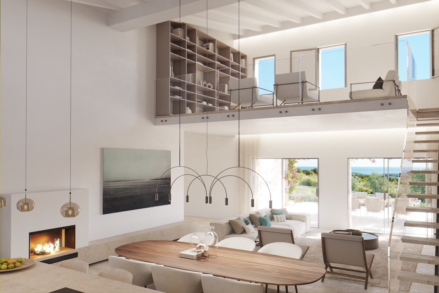 Salón-comedor luminoso