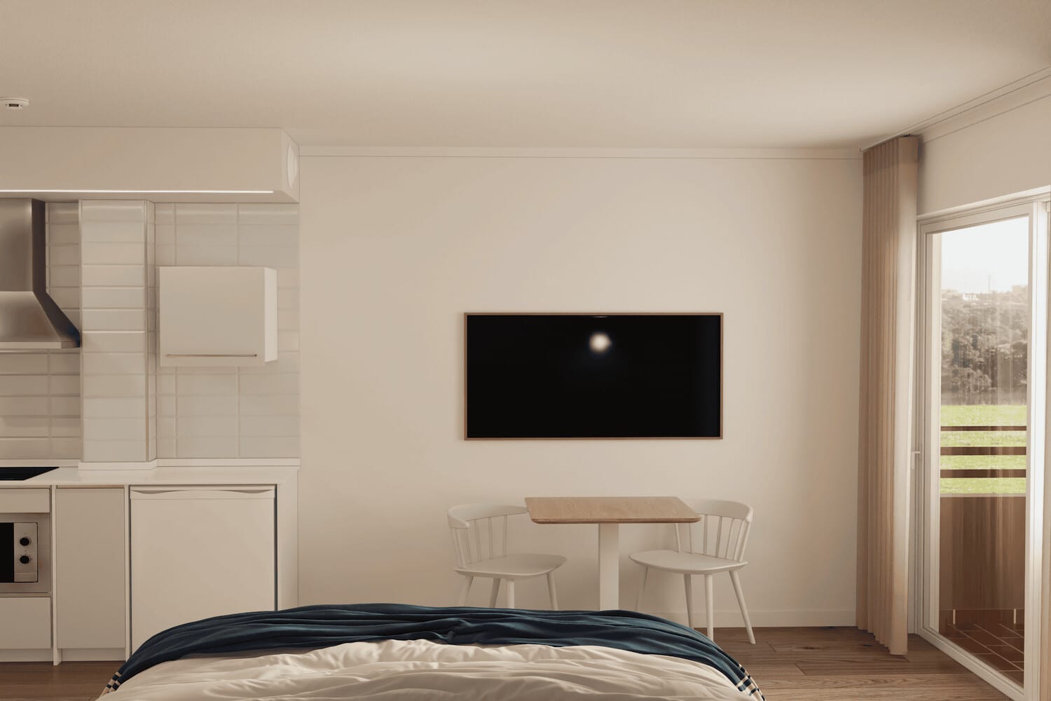 Studio con cocina integrada