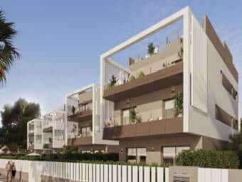 Moderno apartamento de obra nueva en primera planta con terraza y piscina comunitaria en Colonia Sant Jordi