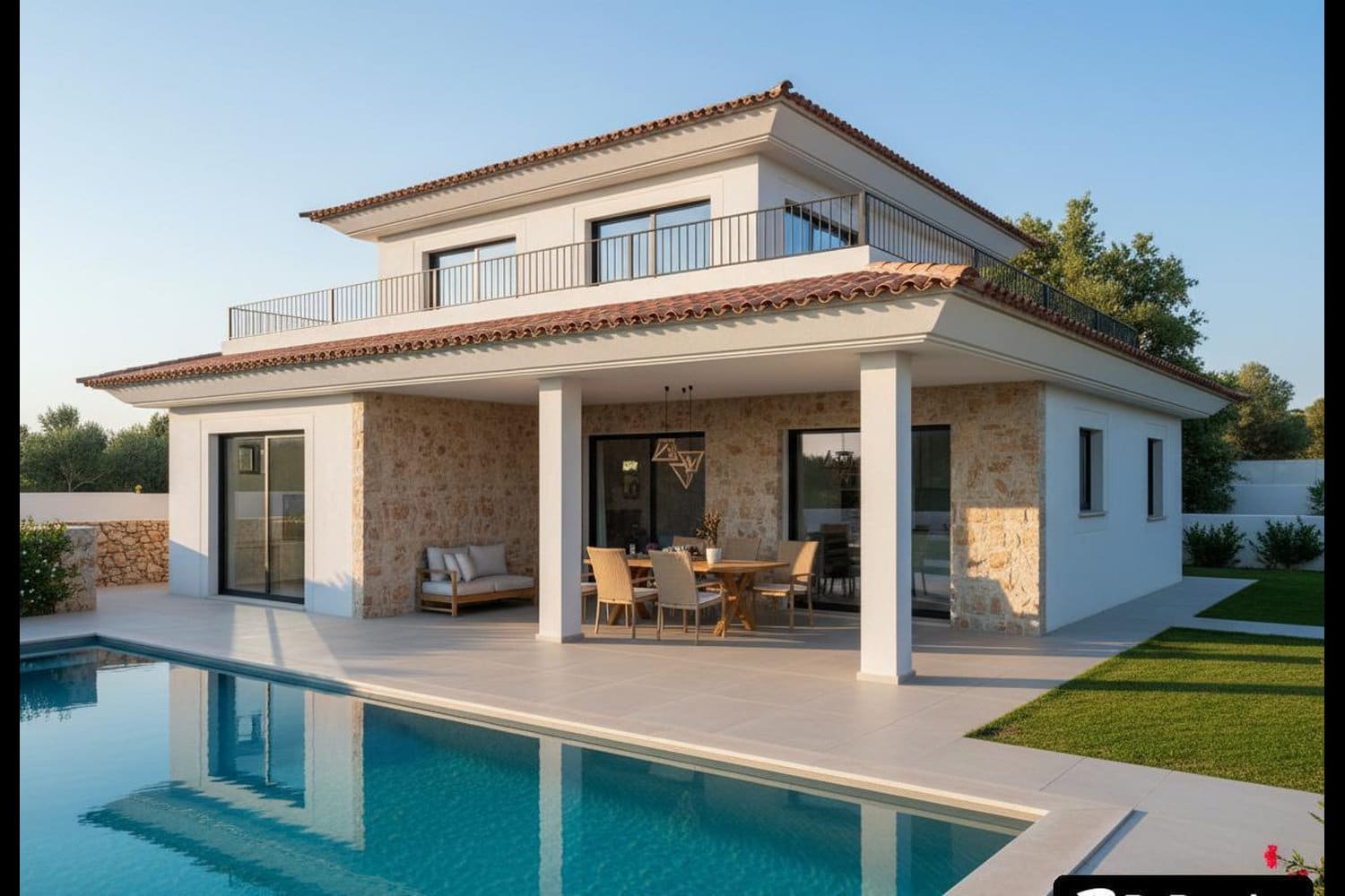 Piscina y terraza