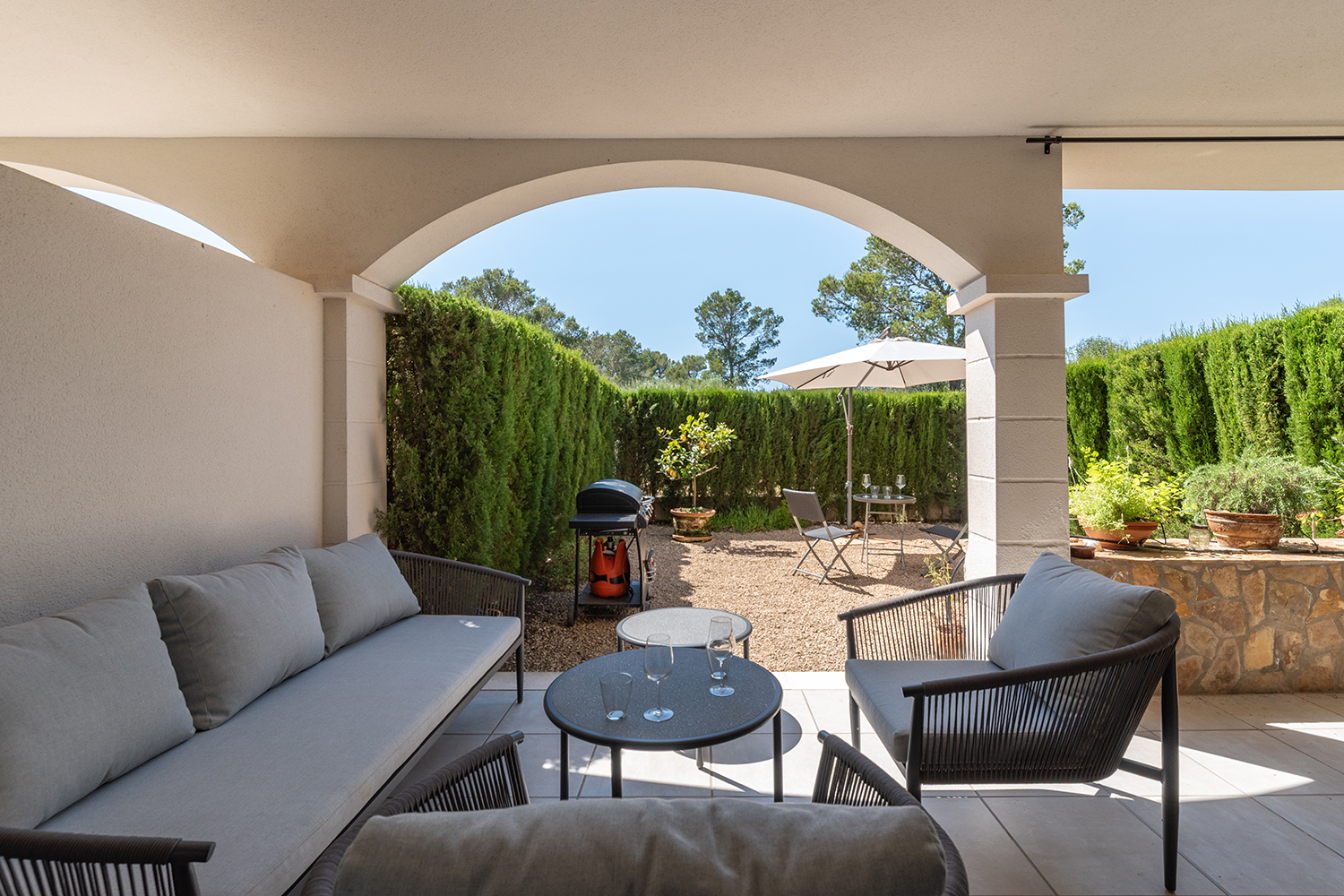 Terraza con jardin