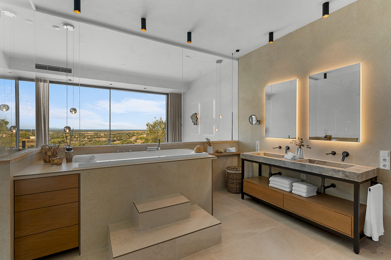 Bañera con vistas