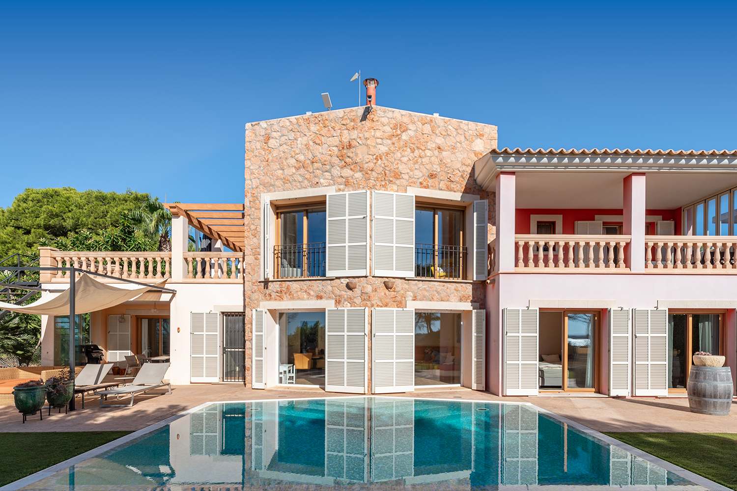 vista del villa desde el jadin